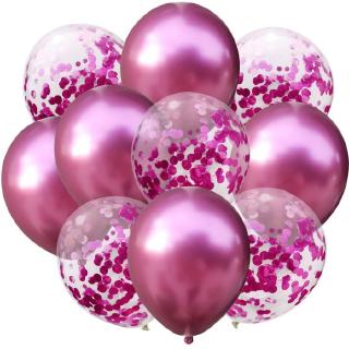 Balão de confete de 10 peças e balão metálico misturado com vista incrível para sua festa decorações de aniversário (7)
