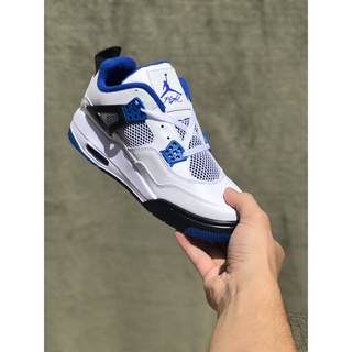 Tenis Nike Air Jordan 4 Azul Branco Promoção Black