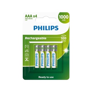Pilha Recarregável Philips AA C/4 1000 mAh