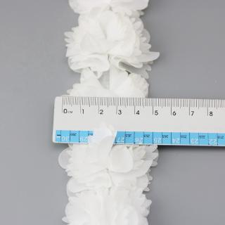 (1 Metro) Chiffon Lace Webbing Tecido Decoração Presente Da Flor Artesanato Não-Tecido Tecidos Laços Base (2)