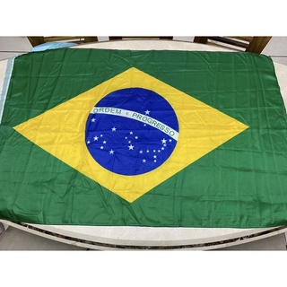 Bandeira do Brasil costurada (0,90x1,50m) 1 lado 100% poliéster