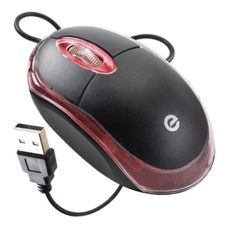 Mini Mouse Usb Com Fio Optico C/ Leds Para Notebook