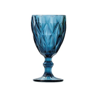 Taça Água de Vidro Diamond Azul 310ml 453 Class Home
