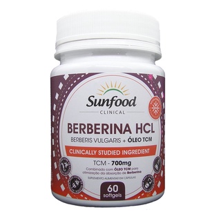 Berberina HCL 700 mg 60 cáps. Softgels Sunfood