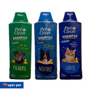 Shampoo e Condicionador para Cão Cachorro e Gato Ph Neutro 700 ml - Pet Clean