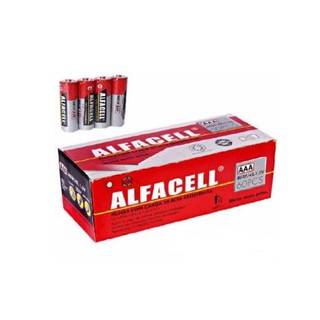 Caixa de pilhas AAA 3A marca alfacell alta resistência 60 unidades