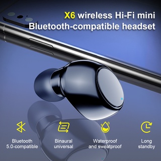 X6 Mini 5.0 Bluetooth Fone De Ouvido Esporte De Jogos Com Microfone Sem Fio Fones Handsfree Estéreo Para Todos Os Telefones