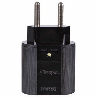 DPS Plug & Use de 2 pinos 10A iClamper Pocket 2P Proteção contra Surtos Elétricos Sem Aterramento Clamper Preto (1)