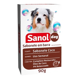SABONETE EM BARRA COCO SANOL DOG 90G