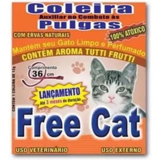 Coleira Auxiliar Preventiva Anti Pulgas Para Gatos 36cm - Free Cat