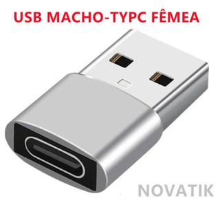 Adaptador USB Macho para TYPE-C Fêmea 3.0 Conversor Fastyu Metal (1)