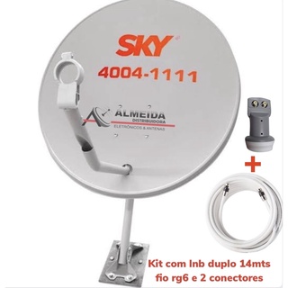 Antena ku 60cm SKY +Lnb Duplo+