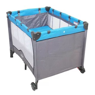 Berço Compacto Cercado Desmontável Portátil Baby Style Azul