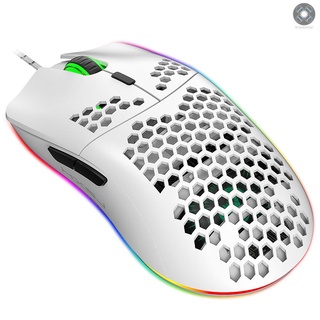 Mouse Gamer Com Fio Hxsj J900 Usb Com Seis Regulável Dpi Design Ergonômico Para Desktop / Laptop Branco