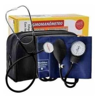 Kit Aparelho De Pressão Esfigmomanômetro + Estetoscópio Premium