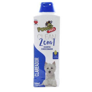 Shampoo e Condicionador Para Cachorros e Gatos Power Pets 700ml - Clareador Pet