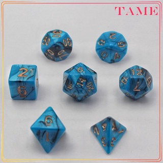 7 Pieces Polyhedral Dice Set Props Party Favors Party Supply for DND RPG