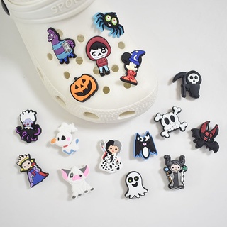 For Crocs Jibbitz Pins Colorfully Ghost Halloween Shoes Charm Button