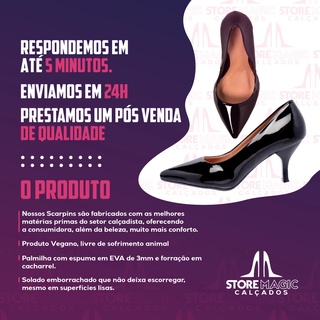 Scarpin/Scarpan Salto Feminino Sapatos Femininos Bico Fino Salto Alto Tons Pasteis e Verniz - Qualidade Garantida (9)