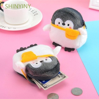 SHINYINY Presente Titular Do Cartão De Brinquedo Adorável Animal Mini Carteira Cabo USB Bolsa De Pelúcia Boneca Pingente Moeda Dos Desenhos Animados Pinguim