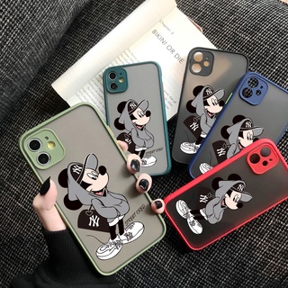 Case for Samsung Galaxy S20 S21 Plus Ultra S20 Fe 4G 5G Cute Cartoon (Mickey) Transparent Matte Mobile Phone Mouse Full Shockproof Case Camera Protection Cover