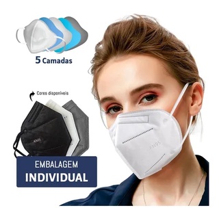 Kit 30 Mascara Máscara KN95 Proteção 5 camadas de proteção Respiratória Pff2