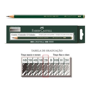 Lapis Grafite 9000 2B - Faber-Castell