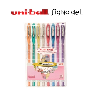 Kit com 8 Canetas Gel Uni-ball Signo Angelic Colour (1)