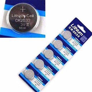 Bateria Lithium 2032 Cartela com 5 unidades- Qualidade Alta- Produto Original - Pronta Entrega - Placa Mãe - Controle de Portão