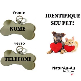 Plaquinha de identificação Pet (tag para cachorro e gato)
