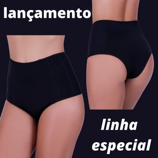 kit 2 calcinha cintura alta pós parto segura barriga elimina imperfeiçoes lingerie conforto power fitness anti culote envio imediato