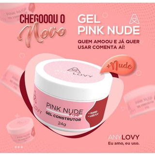Gel de Unha Anylovy Pink Nude 24g Autonivelante Led Uv / Com Certificado Anvisa Any Lovy