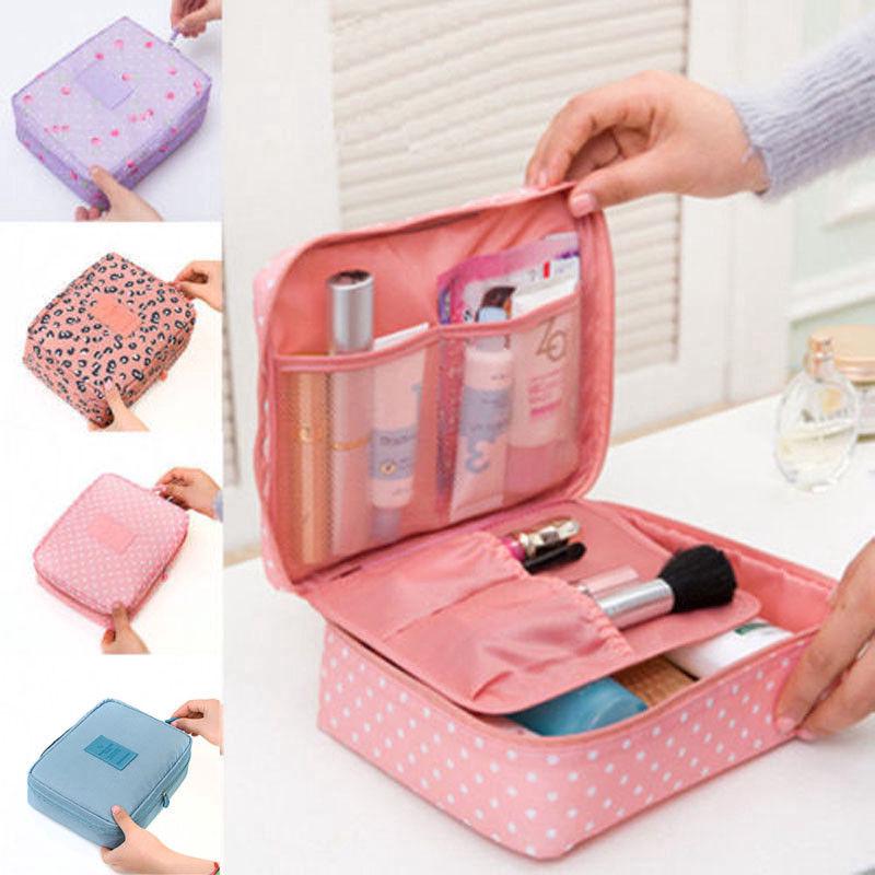 Bolsa Organizadora Multifuncional Portátil Para Cosméticos / Maquiagem / Viagem | Women Portable Multifunction Travel Cosmetic Bag Makeup Case Organizer