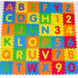 36pcs alfabeto numerais crianças jogar tapete brinquedo educativo tapetes de eva 5cm X 5cm