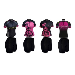 Conjunto de ciclismo para ciclistas feminino roupas camisas bermuda feminina Be GE short blusa com bolso