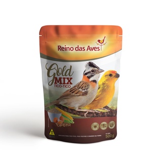 Ração Tico Tico Gold Mix - Reino Das Aves 500 G Farinhada