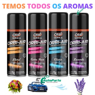 Higienizador Limpa Ar Condicionado Automotivo Orbi Air 200ml TODOS OS AROMAS (1)