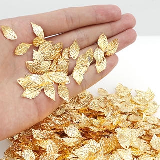 20 Pieces Metal Charms Stamping Leaf Beads Loose Flakes 10*19mm Earrings Pendants DIY Floating Charms for Jewelry Making