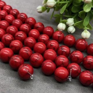 Red Turquesa Beads 4-12mm Pulseira De Contas Redondas E Pedra Natural Solta Jóias Diy (4)
