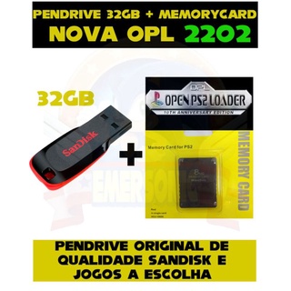 Pendrive 32gb original da SanDisk + memorycard Playstation 2 PS2