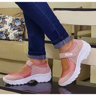 Calçados Femininos Sapato Tênis Sapatilha Boneca Confortável Semi Ortopédico para Joanetes Leve (3)