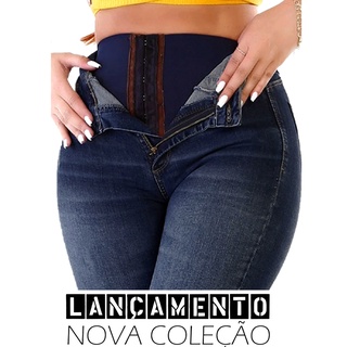 Calça Jeans Feminina SUPER LIPO Original marca SAWARY com Cinta Modeladora