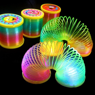 Brinquedo De Corda Elástica Com Colorida Circular De Primavera Laço-Íris