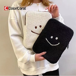 ColorCoral Korean Cute Laptop Sleeves 11 13 14 Inch Cover for Macbook Air IPad Pro 9.7 10.2 10.5 11 Inch Storage Pouch Laptop Carrying Bag