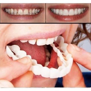 1Par Dentadura Confortável Reutilizável p/ Dente Branco Perfeito