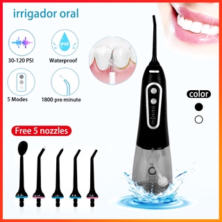 irrigador oral Usb Recarregável, Fio Dental E Jato De Água Portátil Ipx7，3 Mode USB irrigador bucal