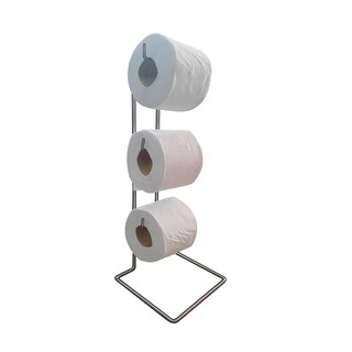 suporte porta papel higienico cromado de chao para 3 rolos - Design Moderno (4)