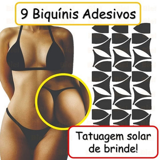 Bojo Biquini Adesivo Bronzeamento Natural Tatu Solar + Fita