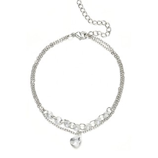 Bracelete Feminino Camada Dupla Com Cristal Simples | Double Layer Crystal Bracelet Fashion Simple Bangle Cuff Jewelry for Women (8)