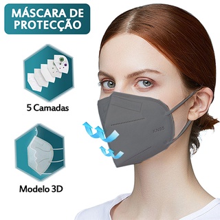 Mascaras Facial Respiratória Proteção com 5 Camadas Pff2/Kn95 - 10 Unidades - Colorida (5)